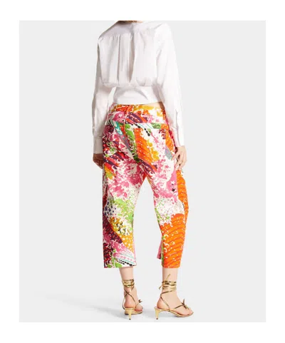 Dsquared2 Graphic-print Cropped Trousers In Multi