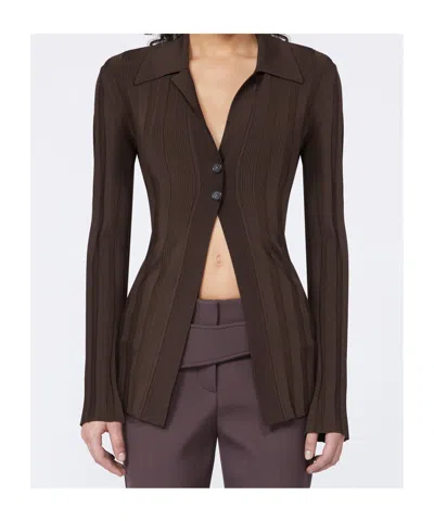 Sportmax Solid Lightweight Knit Sweater In Brown