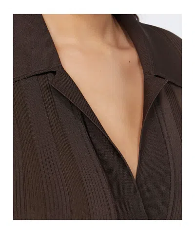 Sportmax Solid Lightweight Knit Sweater In Brown