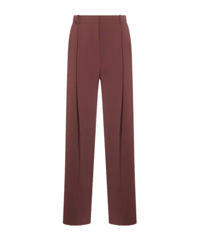 Elisabetta Franchi Trousers With Front Pleats And Belt Loops In Pattern