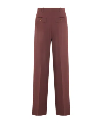 Elisabetta Franchi Trousers With Front Pleats And Belt Loops In Pattern