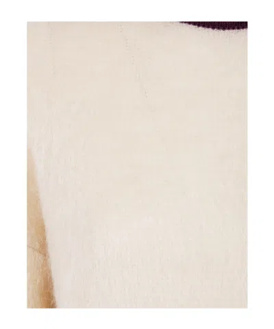 La Doublej Scalloped-trimmed Mohair Wool Sweater In Neutral