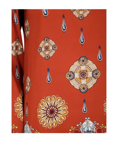 La Doublej Swing Printed Jersey Maxi Dress In Brown