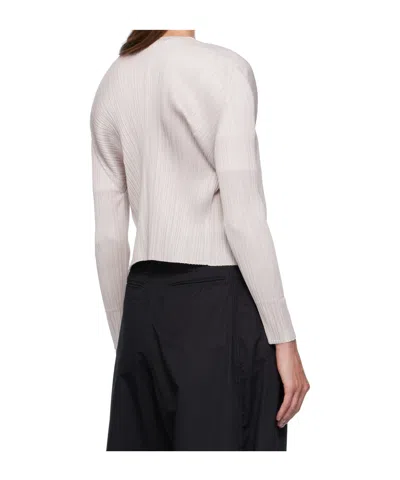 Issey Miyake Beige June New Colorful Basics 4 Cardigan In Brown