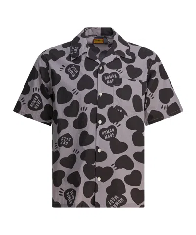 Human Made Vacation Heart Graphic Print Shirt In Gray