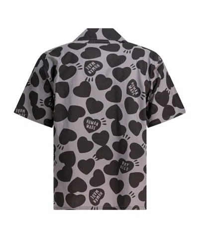 Human Made Vacation Heart Graphic Print Shirt In Gray