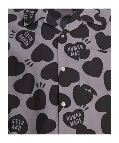 Human Made Vacation Heart Graphic Print Shirt In Gray