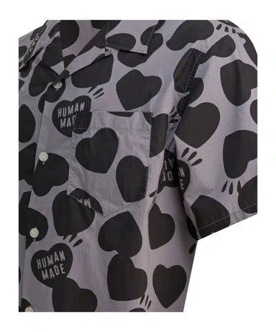 Human Made Vacation Heart Graphic Print Shirt In Gray