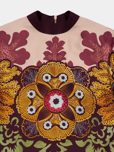 La Doublej La Double J Make An Exit Printed Silk Top In Multi