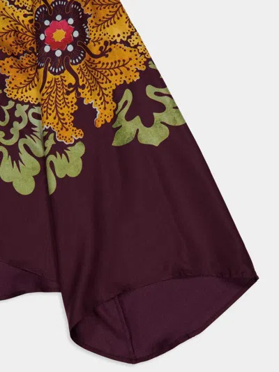 La Doublej La Double J Make An Exit Printed Silk Top In Multi