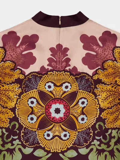 La Doublej La Double J Make An Exit Printed Silk Top In Multi