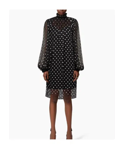 Nina Ricci Polka-dot Ruffled Mini Dress In Multi