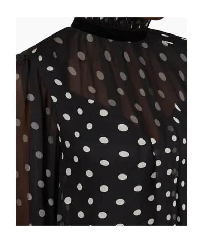Nina Ricci Polka-dot Ruffled Mini Dress In Multi