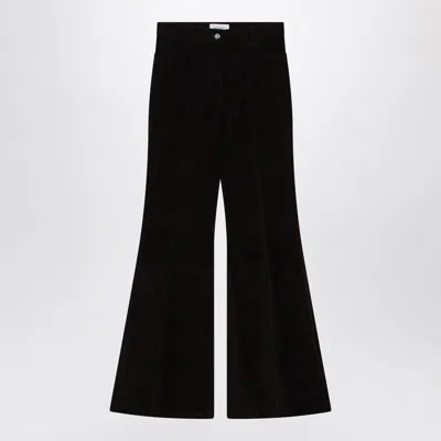 Ferragamo Salvatore Flared Pants With Pockets And Loops In Black