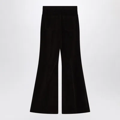 Ferragamo Salvatore Flared Pants With Pockets And Loops In Black