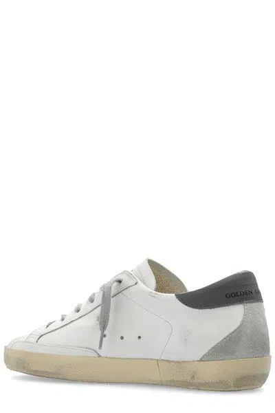 Golden Goose Distressed Low-top Sneakers With Grey Suede Star In Multi