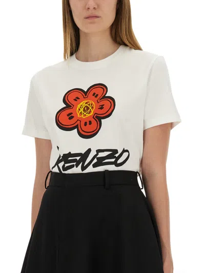 Kenzo T-shirt In Cotone Bianco  Donna In White
