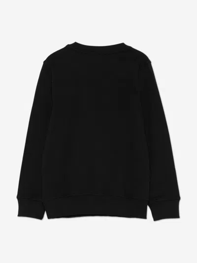 Moschino Kids Smiley Face Logo Sweatshirt In Black