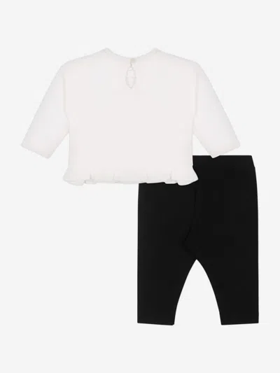 Moschino Baby Girls Teddy Bear Leggings Set In Black