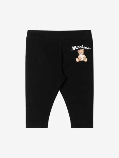 Moschino Baby Girls Teddy Bear Leggings Set In Black