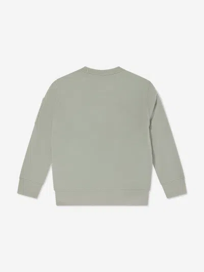 C.p. Company Boys Logo Sweatshirt In Green