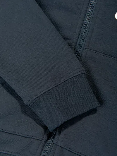 C.p. Company Boys Goggle Hooded Zip Up Top In Blue