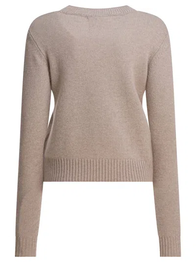 Lisa Yang Cashmere Knitted Sweater With Ribbed Detailing In Neutral