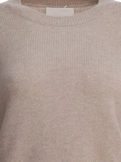 Lisa Yang Cashmere Knitted Sweater With Ribbed Detailing In Neutral