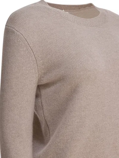 Lisa Yang Cashmere Knitted Sweater With Ribbed Detailing In Neutral