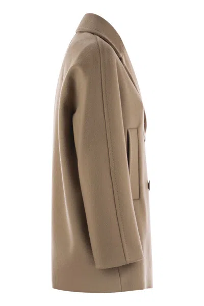 Max Mara Studio Sheree Double-breasted Blazer In Brown