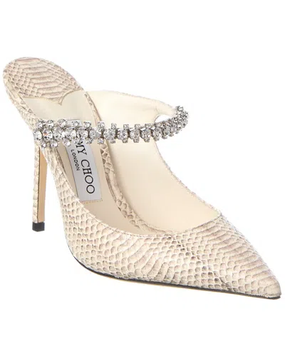 Jimmy Choo Bing 100 Snake-embossed Leather Pump In Multi