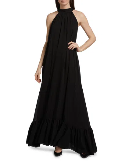 Alice And Olivia Jovie Gathered Dress In Black
