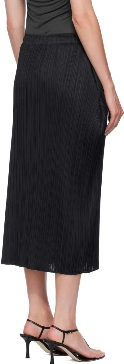 Issey Miyake Basics Skirt Structured Pleated Design In Black