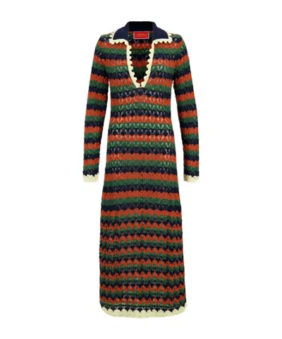 La Doublej Perry Knit Midi Dress In Multi