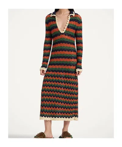 La Doublej Perry Knit Midi Dress In Multi