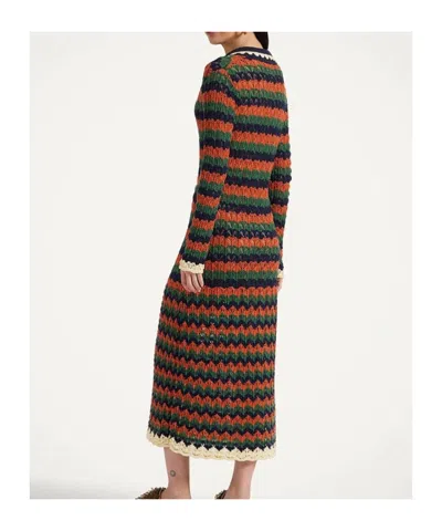 La Doublej Perry Knit Midi Dress In Multi