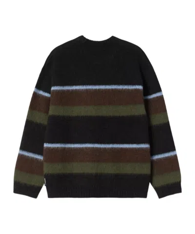 Carhartt Mens Sundling Palisander Merton Striped Knitted Jumper In Black