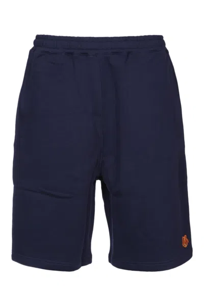 Kenzo Navy Blue Drawstring Short In Blue