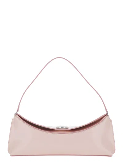 Jacquemus Le Calisso Pink Shoulder Bag With Engraved Snap Button In Leather In Pink