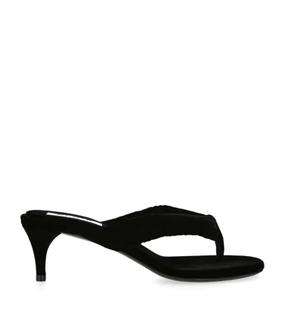 Alaïa Alaia Women Velvet Heel Flip-flops Mule In Black