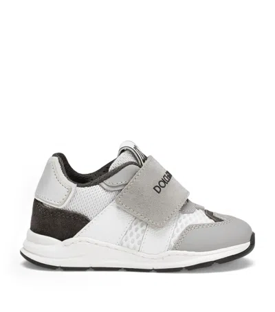 Dolce & Gabbana Mesh Panelled Sneakers In White