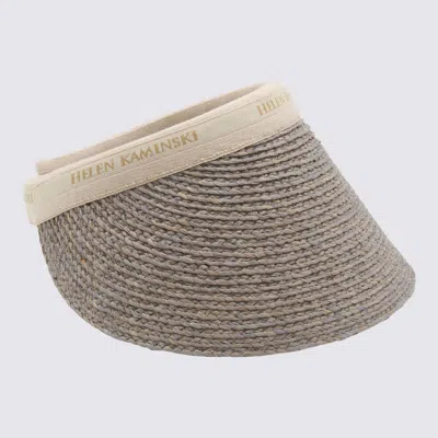 Helen Kaminski Open Top Woven Hat With Curved Brim In Brown