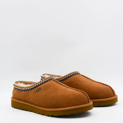 Ugg Soft Suede Slip-on Loafers With Zigzag Stitch Detail In Brown