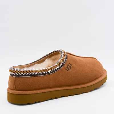 Ugg Soft Suede Slip-on Loafers With Zigzag Stitch Detail In Brown