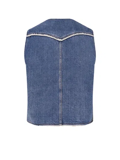 Levi's Western Denim Sherp Vest Sky Desert Sher Clothing In Blue