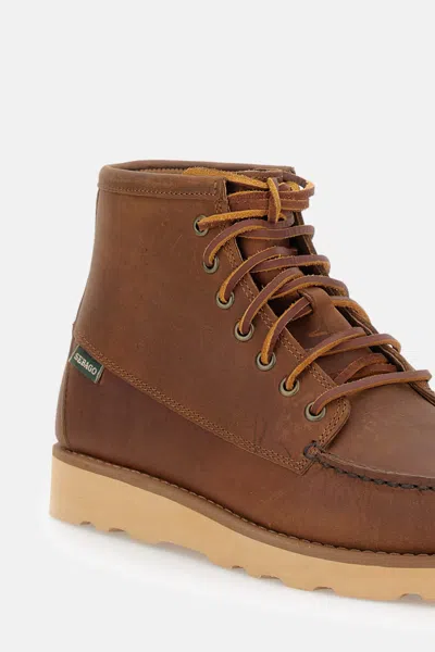 Sebago Tala Mid Crazy Horse Ankle Boots In Brown