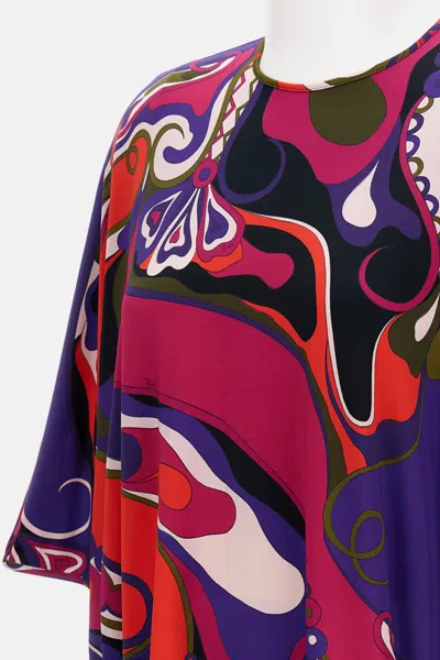 Pucci Satin Jersey Blouse In Multi
