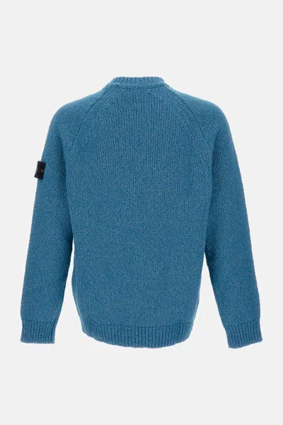 Stone Island Crewneck Sweater In Blue