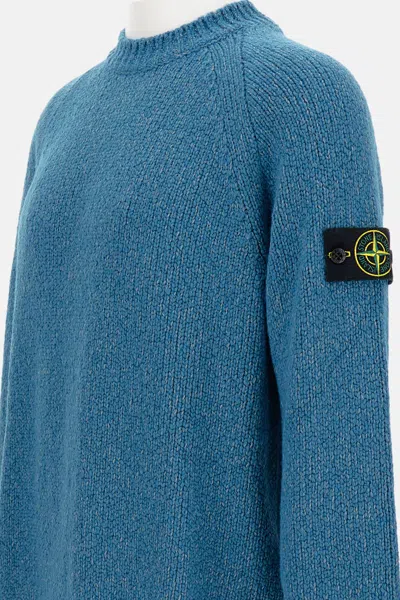 Stone Island Crewneck Sweater In Blue