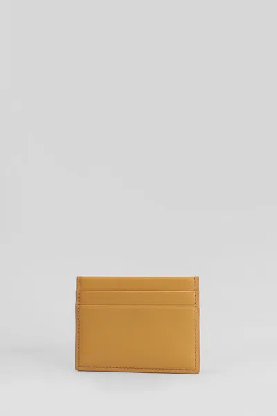 Common Projects Wallet In Camel Leather In Burgundy